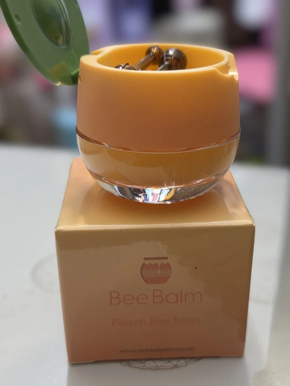 Bee Balm Lip Balm in Peach
